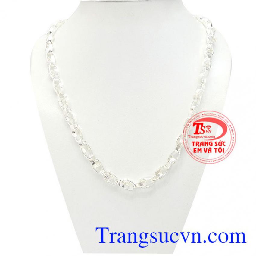 Dây chuyền bạc nam khỏe khoắn
