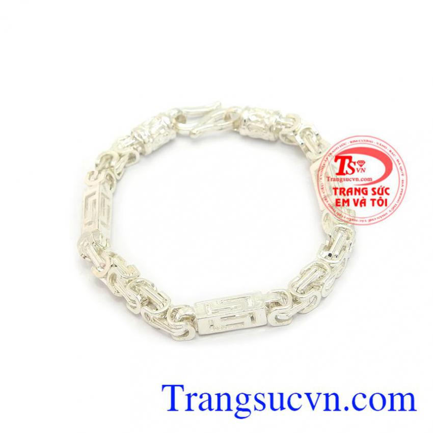 Lắc tay bạc nam khí chất