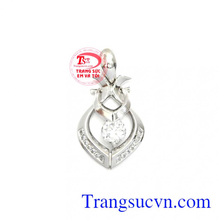 Mặt dây nữ vàng trắng đẹp