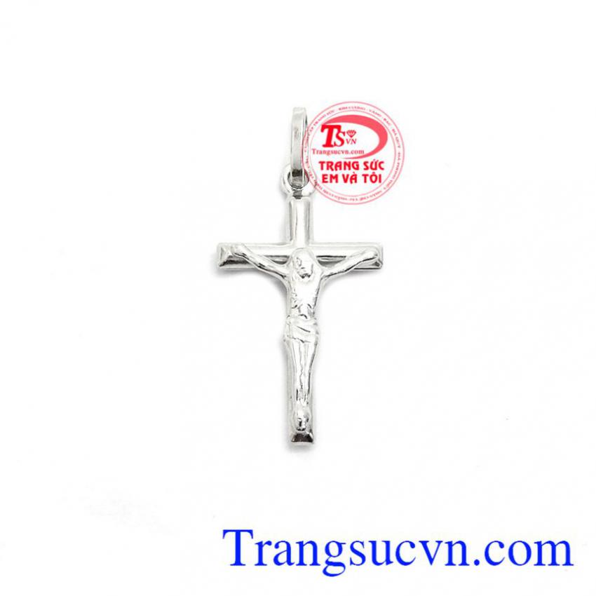 Mặt dây thánh giá vàng trắng