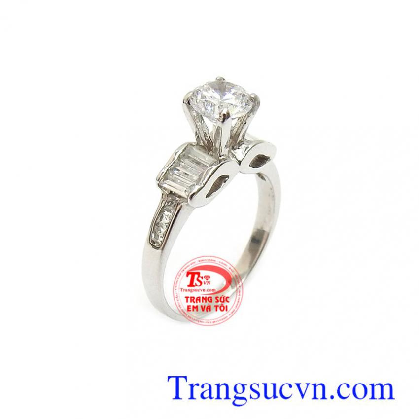 Nhẫn nữ vàng trắng xinh xắn 10k