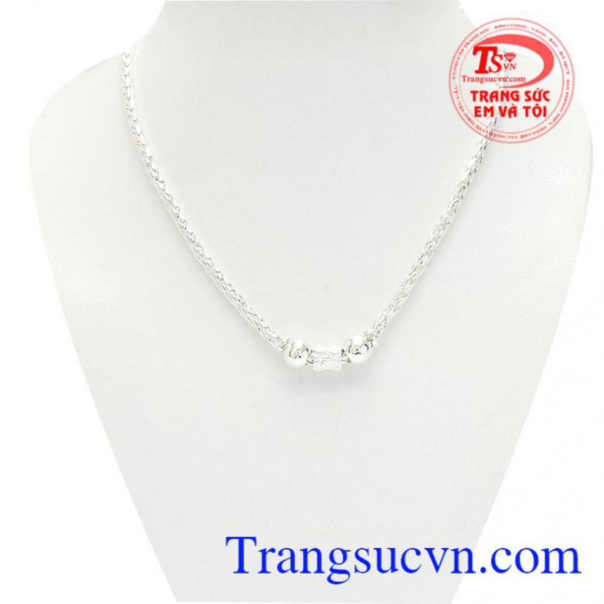 Dây chuyền bạc trẻ em năng động