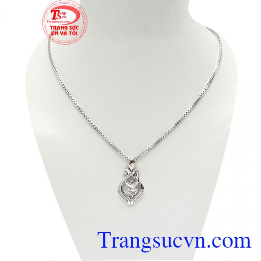 Bộ dây chuyền nữ vàng trắng đẹp