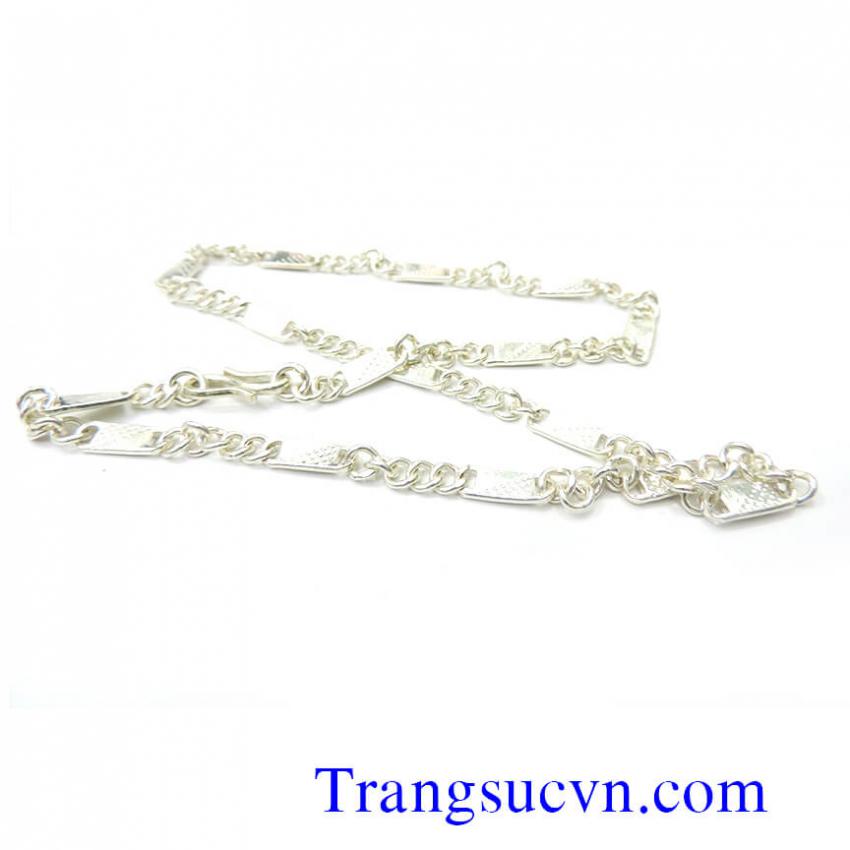 Dây chuyền bạc bản dẹp