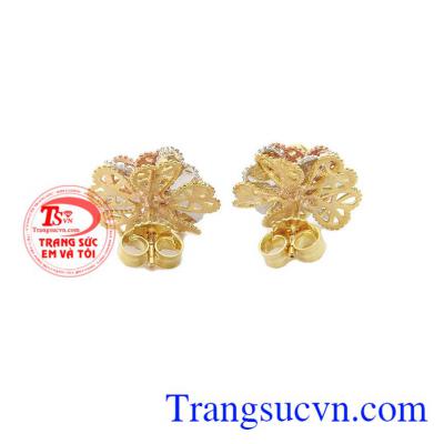 Hoa tai bông hoa vàng 10k món quà yêu thích của phái đẹp