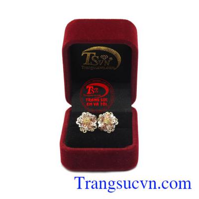 Hoa tai bông hoa vàng 10k là sản phẩm được chế tác theo công nghệ Italy đẹp, tinh xảo