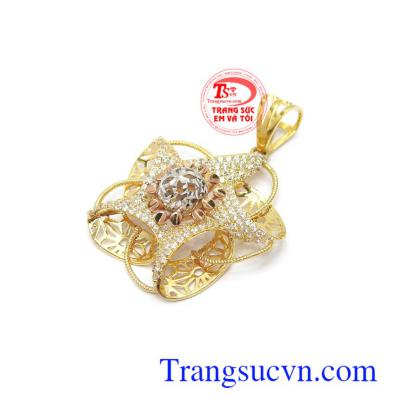 Mặt Dây Vàng Quý Phái vàng 10k chế tác công nghệ cao, phù hợp nhiều loại dây chuyền khác nhau