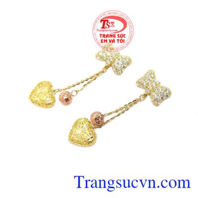 là sản phẩm được chế tác từ vàng 10k, với thiết kế tinh xảo, chất lượng, 