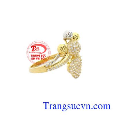 Nhẫn nữ vàng tây dành cho phái đẹp phù hợp làm quà tặng sinh nhật hoặc trong các dịp ý nghĩa
