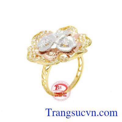 Nhẫn hoa vàng 10k