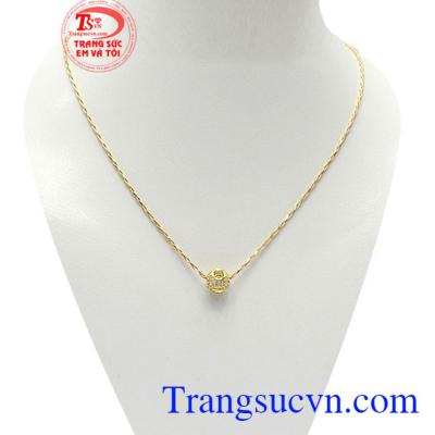 Bộ dây chuyền charm kim tiền 10k