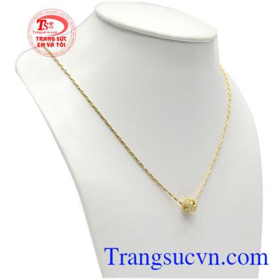 Bộ dây chuyền charm kim tiền 10k là món quà ý nghĩa dịp đầu xuân may mắn, tài lộc