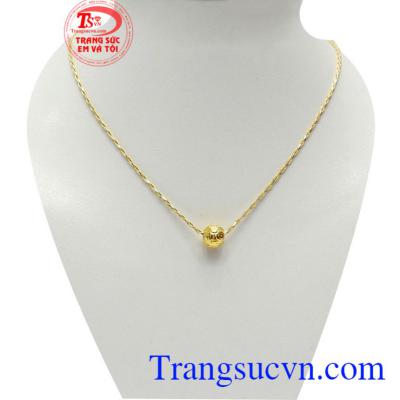 Bộ dây chuyền charm vàng đẹp