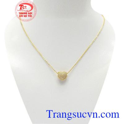 Bộ dây chuyền charm trái tim