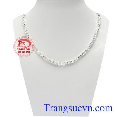 Dây bạc trẻ em khỏe khoắn được chế tác theo công nghệ cao từ bạc 92.5