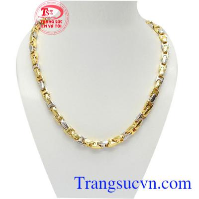 Dây chuyền nam chữ H là sản phẩm đẹp được nhập khẩu từ Italy với kiểu dáng sang trọng, mạnh mẽ