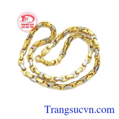 Dây chuyền nam chữ H vàng 18k, bảo hành 12 tháng, giao hàng nhanh trên toàn quốc