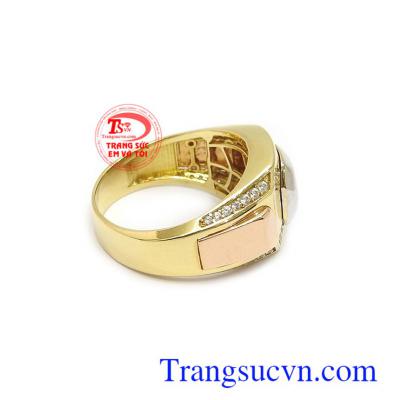 Nhẫn nam vàng tây thời trang