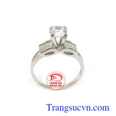 Nhẫn nữ vàng trắng xinh xắn 10k mang lại nét dịu dàng, phong cách và thời trang cho phái đẹp