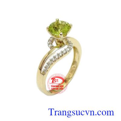 Nhẫn nữ Peridot 10k hưng thịnh