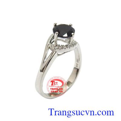 Nhẫn nữ Sapphire may mắn 10k chế tác công nghệ cao cấp, đường nét tinh xảo, thời trang