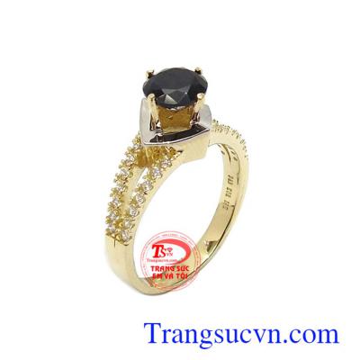 Nhẫn nữ Sapphire thịnh vượng 10k bền đẹp, chất lượng, đeo hợp thời trang và phong thủy