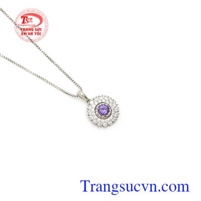 Mặt dây chuyền thạch anh bọc vàng 10k sáng bóng đảm bảo chất lượng hợp thời trang, sang trọng và phong thủy