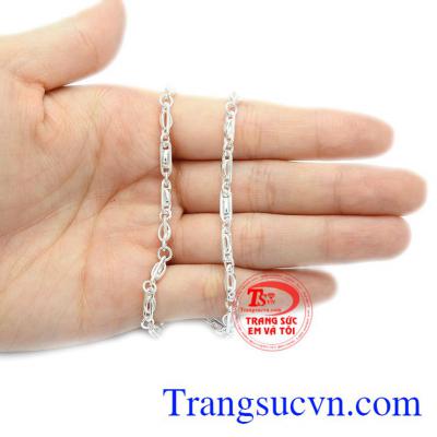 Dây chuyền bạc bé trai đẹp, bảo hành 6 tháng.