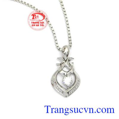 Bộ dây chuyền nữ vàng trắng đẹp