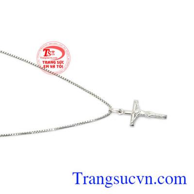 Bộ dây thánh giá vàng trắng, giao hàng nhanh trên toàn quốc