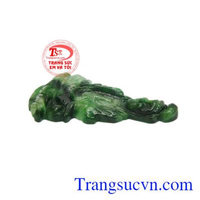 Mặt cẩm thạch Quan Âm bình an chất lượng, có giấy kiểm định do trung tâm kiểm định đá quý có uy tín cấp.