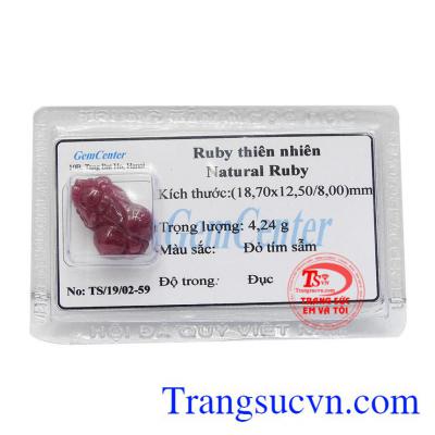 Tỳ hưu Ruby ép vỉ may mắn