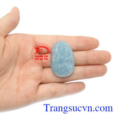 Mặt Phật Phổ Hiền Bồ Tát Aquamarine có giấy kiểm định do trung tâm kiểm định uy tín cấp.