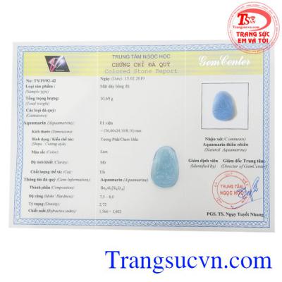 Mặt Aquamarine Phật bản mệnh tuổi Dậu đẹp.