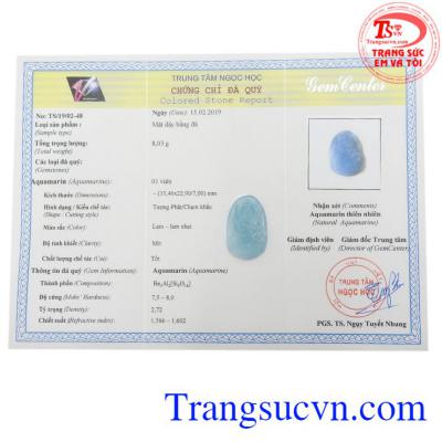 Mặt Aquamarine Phật bản mệnh tuổi Mão.