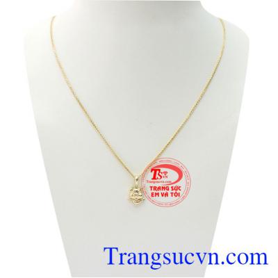 Bộ dây chuyền heo nhỏ xinh là bộ trang sức vàng 10k đẹp, được chế tác theo công nghệ 3D mới nhất từ vàng đảm bảo chất lượng