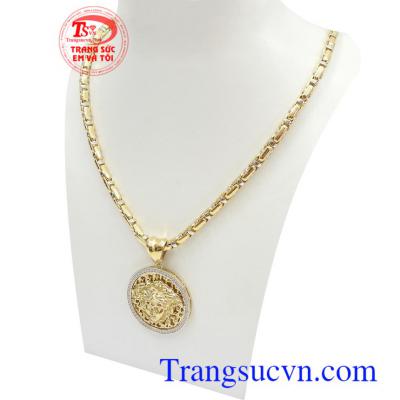 Bộ dây chuyền nam vàng tây phù hợp xu thế và thời trang phái mạnh, tôn lên nét mạnh mẽ, phong cách và cá tính phái mạnh