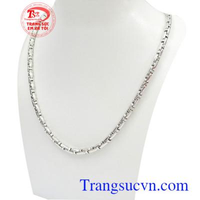 Dây chuyền vàng trắng nhập khẩu Italy cao cấp