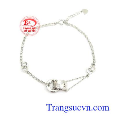 Lắc tay vàng trắng Korea phong cách