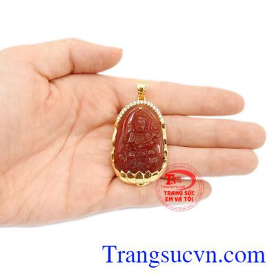 Mặt phật bản mệnh bọc vàng chất lượng, bảo hành 6 tháng.