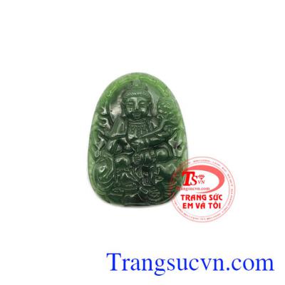 Mặt phật bản mệnh Nephrite đẹp, được chế tác tinh tế, đẹp.