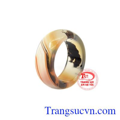 Nhẫn mã não bản to dành cho nam đeo ngón cái