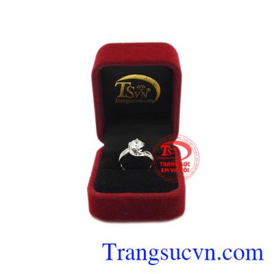 Nhẫn nữ vàng trắng Korea đẹp, bảo hành 6 tháng.