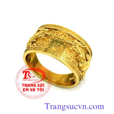 Nhẫn vàng tây 14k rồng