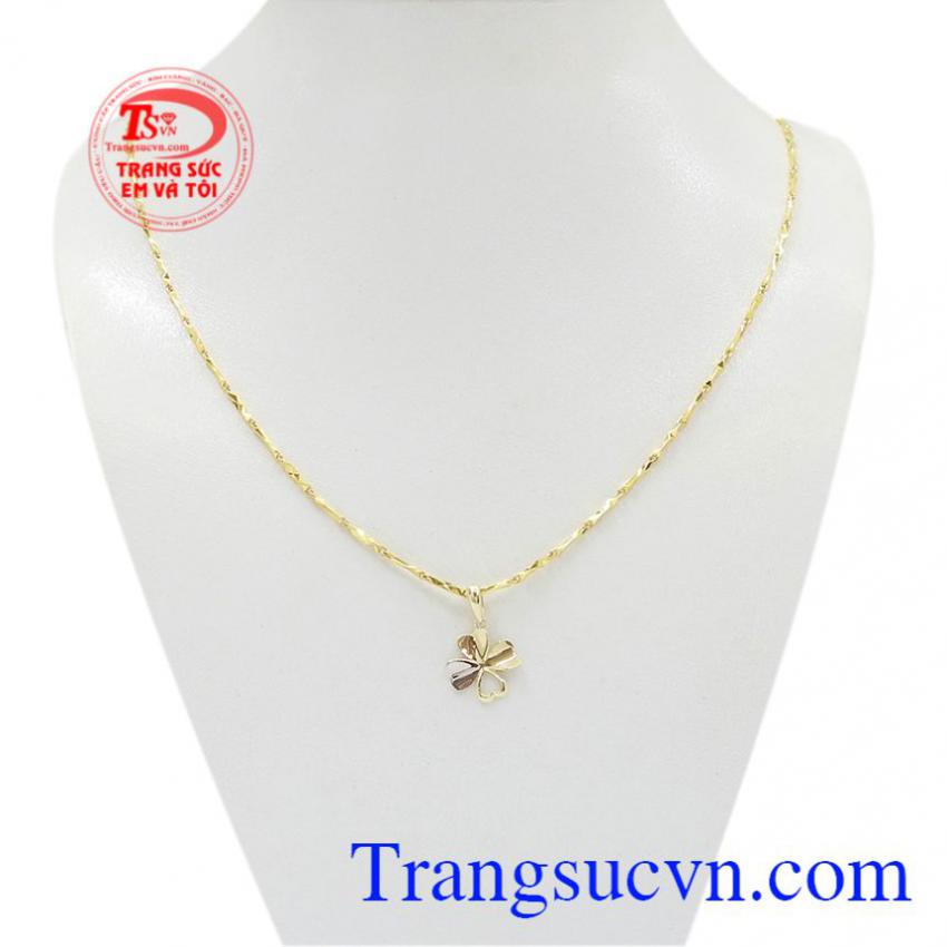 Bộ dây chuyền cỏ may mắn