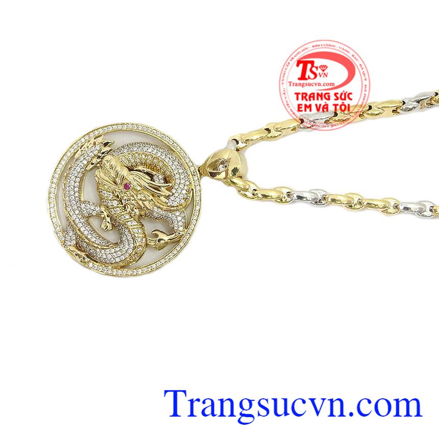Mặt dây chuyền rồng vàng 10k là sản phẩm mặt dây chuyền vàng đẹp được chế tác 3D tinh tế, sang trọng