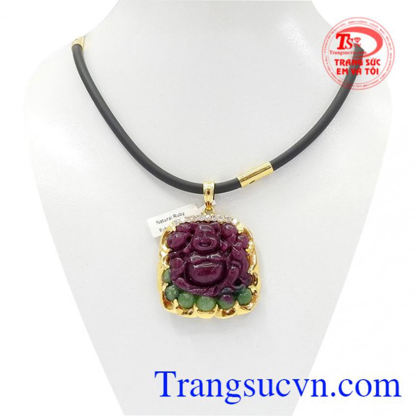 Bộ mặt dây Di Lặc bọc vàng