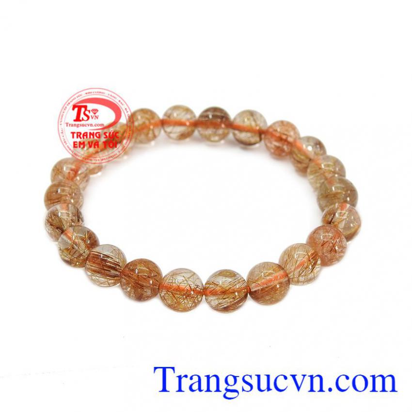 Chuỗi tay thạch anh tóc 8 ly may mắn