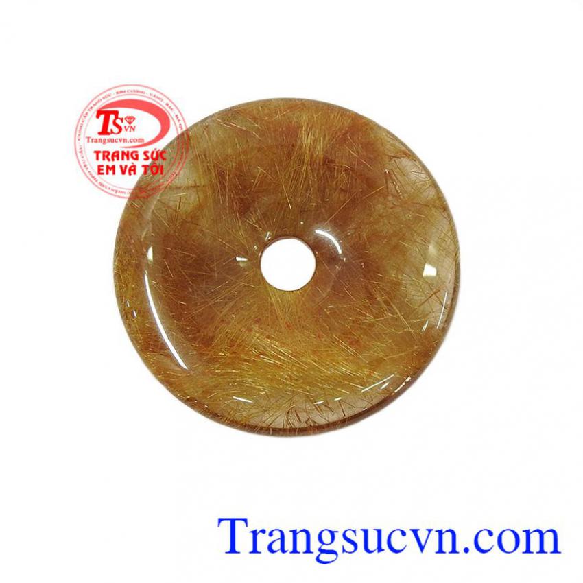 Đồng xu thạch anh tóc may mắn