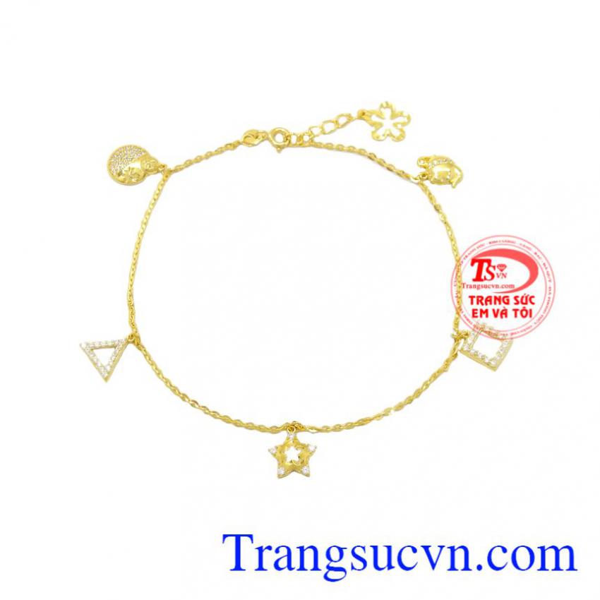 Lắc chân cá tính vàng 10k